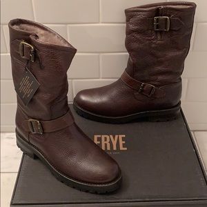 Frye leather & shearling winter boots